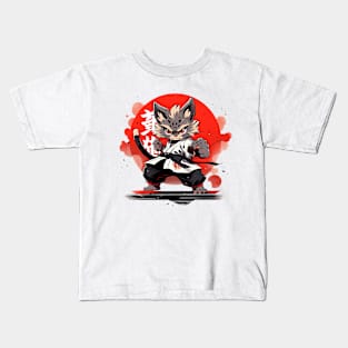 karate cat Kids T-Shirt